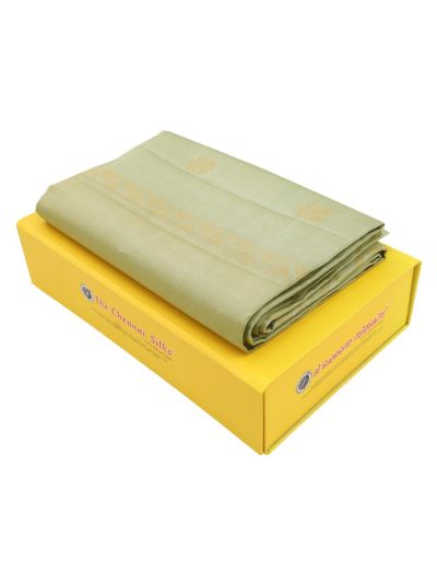Gracecharm Pure Soft Silk Floral Butta with Chevron Pallu Saree