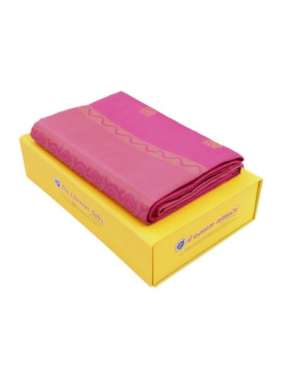 Gracecharm Pure Soft Silk Floral Butta with Chevron Pallu Saree