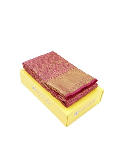 Gracecharm Silk Floral Butta with Zari Border Saree