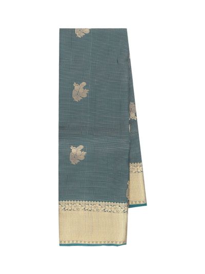 Gracecharm Silk Zari Check Floral Butta with Ornamental Paisley Pallu Saree