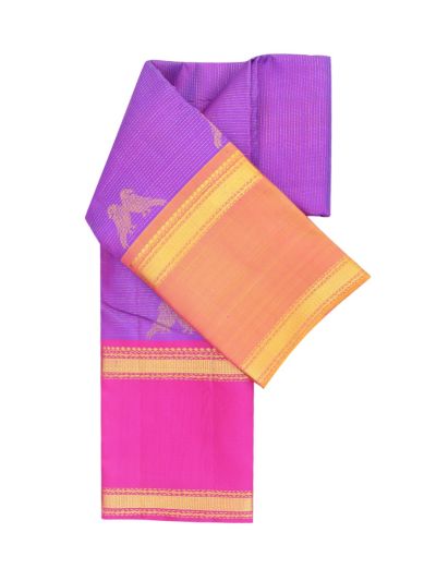 Vivaha Arani Pure Silk Zari Lines with Bird Motif Saree