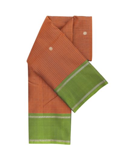 Vivaha Arani Pure Silk Check Butta with Diamond Brocade Pallu Saree