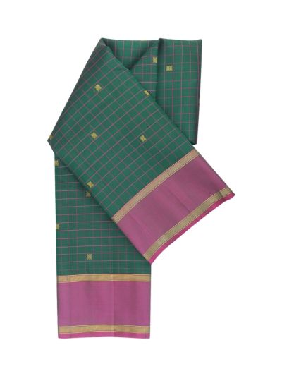Vivaha Arani Pure Silk Zari Check Butta with Zari Stripe Pallu Saree