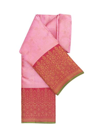 Vivaha Arani Pure Silk Floral Vine Jaal with Floral Arch Jaal Pallu Saree