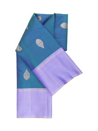 Vivaha Pure Silk Paisley Floral Butta with Diamond Lattice Pallu Saree