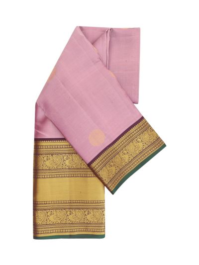 Vivaha Pure Silk Round Medallion Butta with Diamond Lattice Brocade Pallu Saree