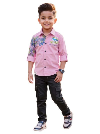 Gracecharm Boys Floral Shirt and Cargo Pant Set
