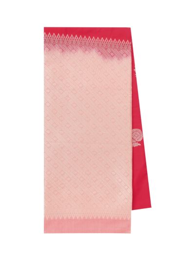 Gracecharm Art Soft Silk Floral Butta with Diagonal Brocade Pallu Saree