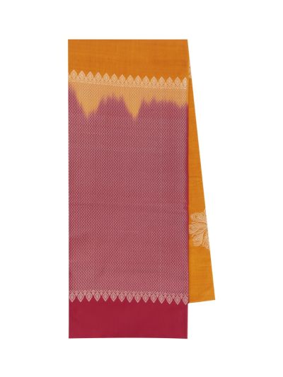 Gracecharm Art Soft Silk Swirl Floral Butta with Chevron Pallu Saree
