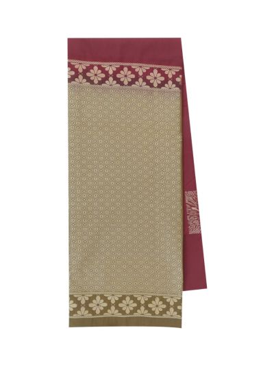 Gracecharm Art Soft Silk Square Floral Butta with Diamond Brocade Pallu Saree