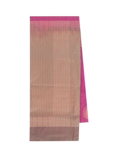 Gracecharm Art Soft Silk Circular Leaf Butta with Herringbone Brocade Pallu Saree