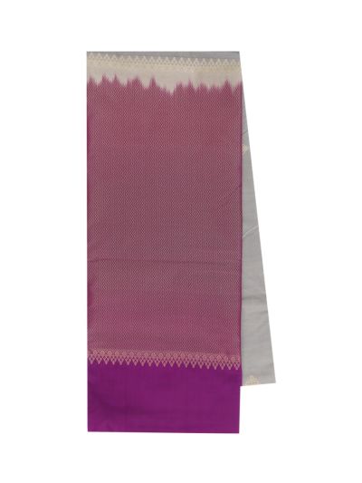 Gracecharm Art Soft Silk Ornamental Diamond Butta with Chevron Pallu Saree
