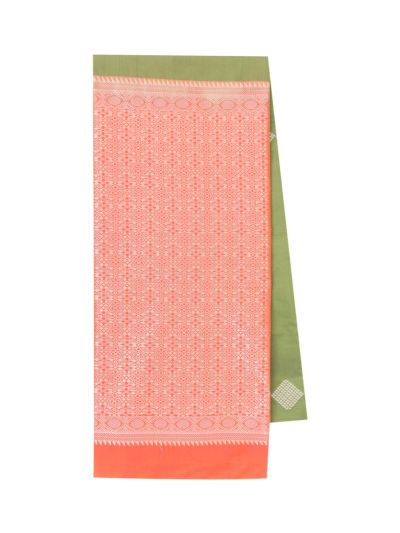 Gracecharm Art Soft Silk Diamond Butta with Geometric Floral Brocade Pallu Saree