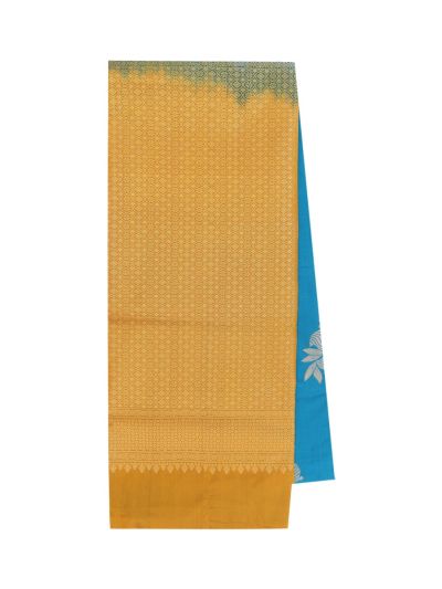 Gracecharm Art Soft Silk Floral Butta with Geometric Brocade Pallu Saree  