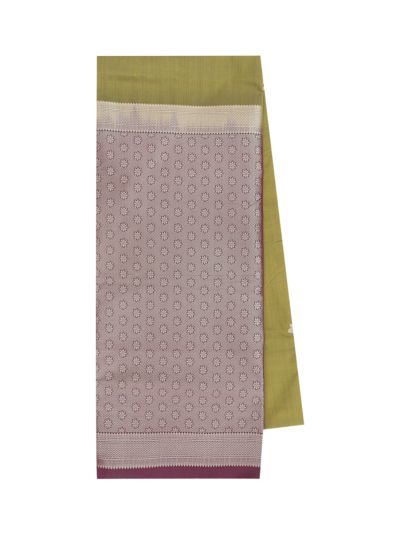 Gracecharm Art Soft Silk Floral Butta with Floral Brocade Pallu Saree