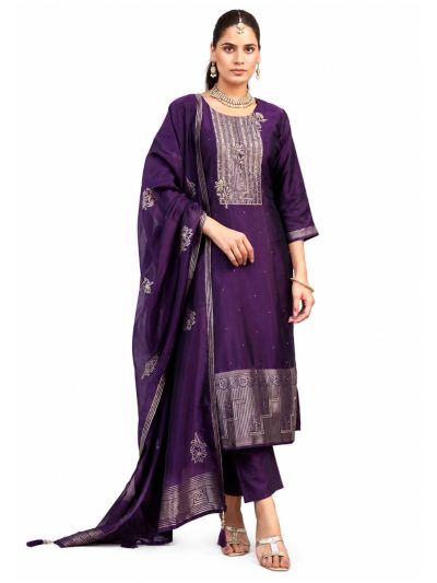Graceful Muse Readymade Geometric Floral Embroidered Salwar Kameez
