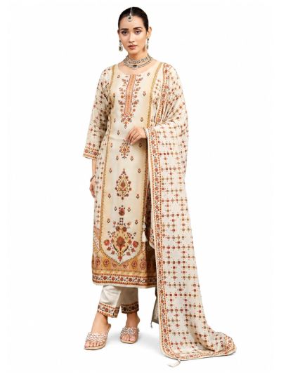 Graceful Muse Readymade Floral Medallion Round Neck Salwar Kameez