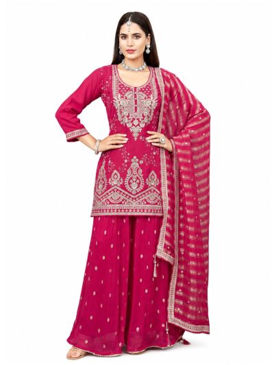 Graceful Muse Readymade Floral Yoke Round Neck Embroidered Salwar Kameez