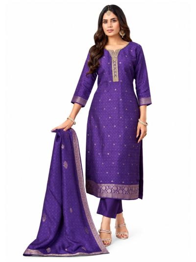 Graceful Muse Readymade Butta Notched Round Neck Salwar Kameez