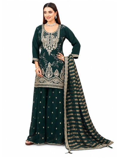 Graceful Muse Readymade Floral Embroidered Round Neck Salwar Kameez