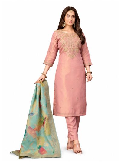 Graceful Muse Readymade Floral Yoke Embroidered Round Neck Salwar Kameez