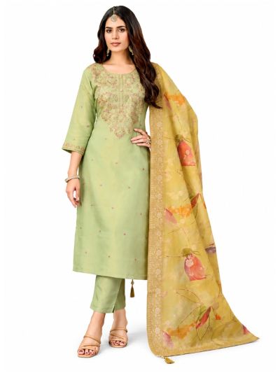 Graceful Muse Readymade Floral Yoke Embroidered Salwar Kameez