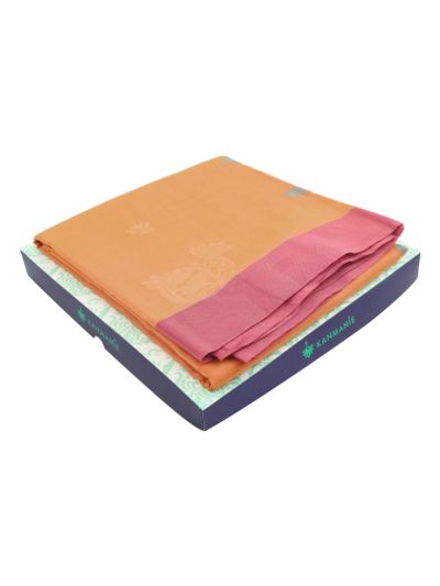 Kanmanie Silk Cotton Floral Butta with 3 Inch Asthiri Border Saree