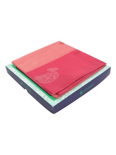 Kanmanie Silk Cotton Floral Butta with 3 inch Asthiri Border Saree