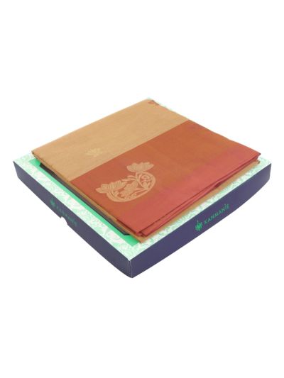 Kanmanie Silk Cotton Floral Butta with 3 Inch Asthiri Border Saree