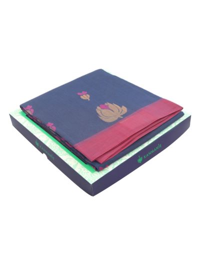 Kanmanie Silk Cotton Floral Butta with 3 Inch Asthiri Border Saree