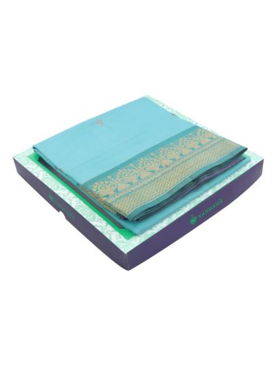 Kanmanie Vazhainaar Pattu Butta with Zigzag Border Saree