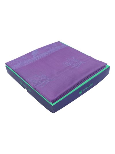 Kanmanie Softy Silk Leaf Butta Borderless Saree