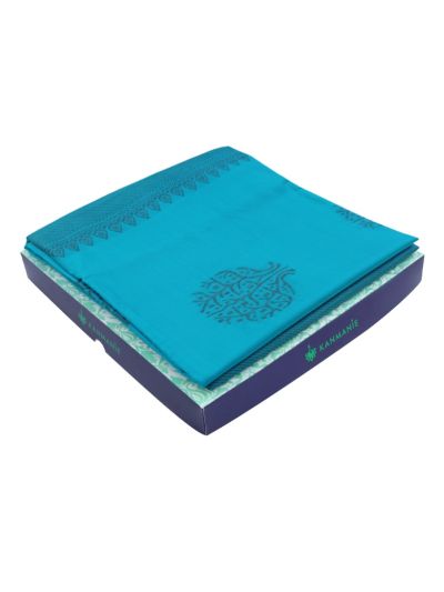 Kanmanie Softy Silk Tree Butta with Diagonal Stripe Pallu Saree
