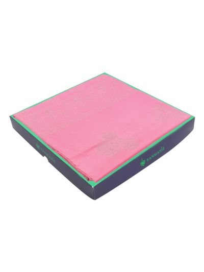 Kanmanie Softy Silk Pink Butta Design Borderless Saree