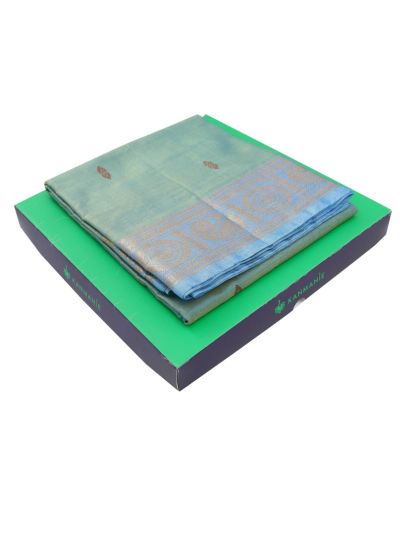 Kanmanie Vazhainaar Pattu Diamond Butta Peacock Zari Border Saree