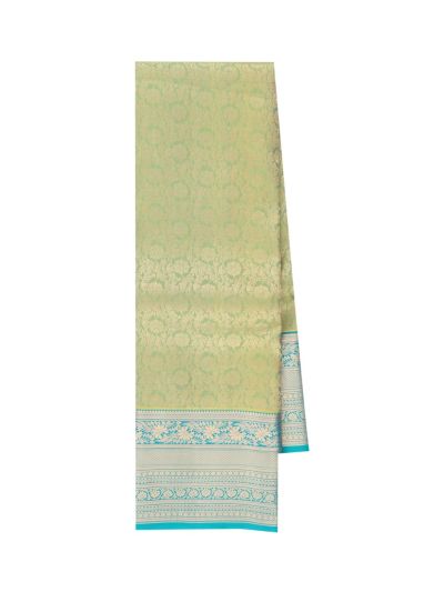 Vivaha Kanchipuram Pure Silk Floral Medallion Jacquard Pallu Saree