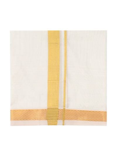Men’s Traditional Off White Pure Mix Silk Dhoti