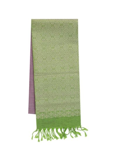 Gracecharm Art Soft Silk Fine Stripe with Geometric Diamond Brocade Pallu Saree