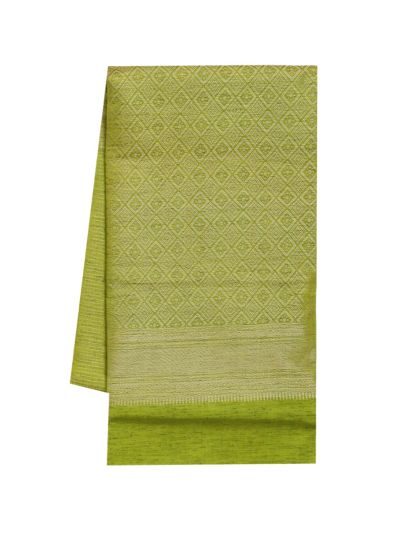 Gracecharm Art Soft Silk Micro Check with Geometric Diamond Brocade Pallu Saree
