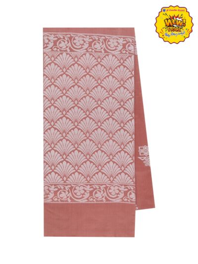 Gracecharm Art Soft Silk Earthy Brown Floral Butta with Diagonal Geometric Pallu wow Saree