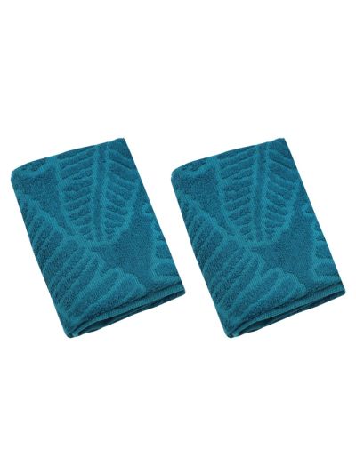 Doctor Towels Peacock Teal AluFern Terry Hand Towel - Pack of 2