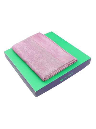 Kanmanie Softy Silk Pastel Mauve Butta Geometric Pallu Saree
