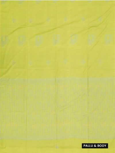 Kanmanie Softy Silk Lime Green Peacock Feather Pallu Saree