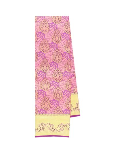 Gracecharm Tissue Silk Floral overlapping geometric with Diamond Zari Pallu Saree