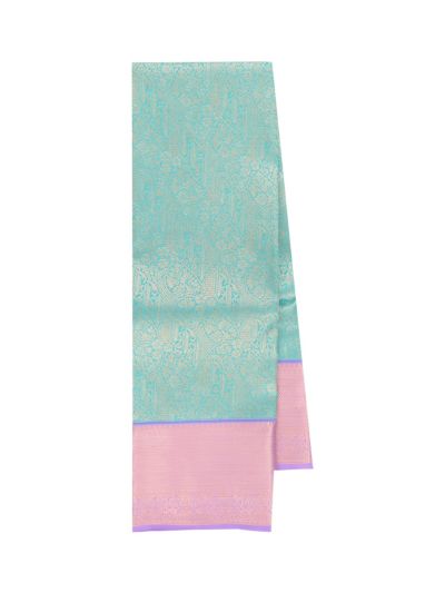 Gracecharm Tissue Silk jaal floral brocade woven entirely with fine zari work Saree