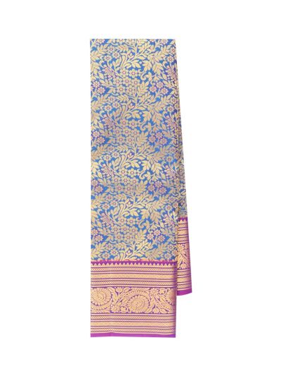 Gracecharm Elegant Silk Jacquard weave Floral Creeper Motif with geometric patterns stylized floral saree
