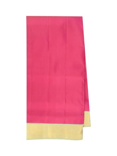 Traditional Arani Pure Silk Nine Yards Plain with Gold Zari weave Border Saree