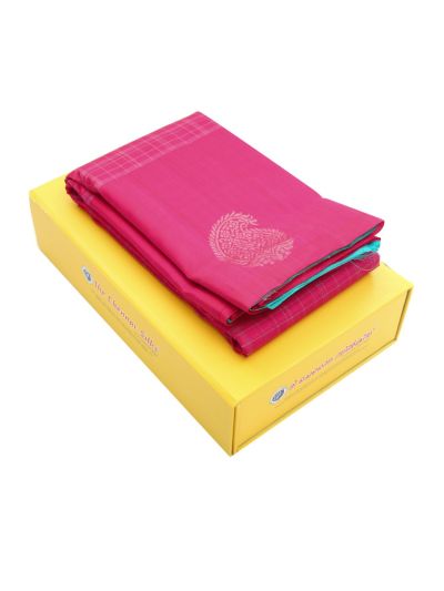 Gracecharm Pure Soft Silk Paisley Motif with Diamond Brocade Pallu Saree
