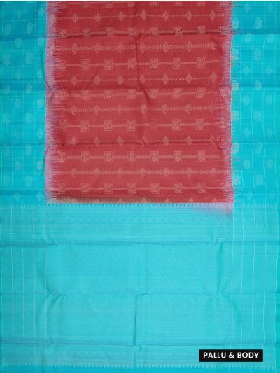 Gracecharm Pure Soft Silk Butta with Diamond Brocade Pallu Saree