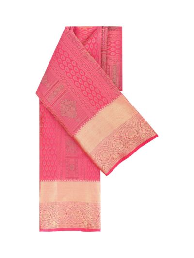 Gracecharm Pure Silk Traditional patterns including stripes, floral jaal Parrot&elephant woven intricate gold zari embroidery Saree